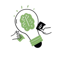 Illustrasjon av en lyspære med en hjerne inni, symboliserer bedre forståelse og innsikt fra analyse av levekårsdata.